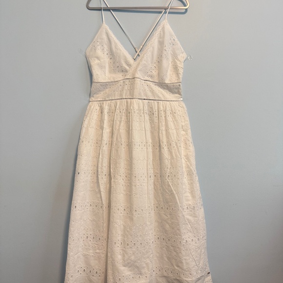 Tommy Hilfiger Women’s Plus Cotton White Lace Midi Dress Size 18 - Picture 1 of 16